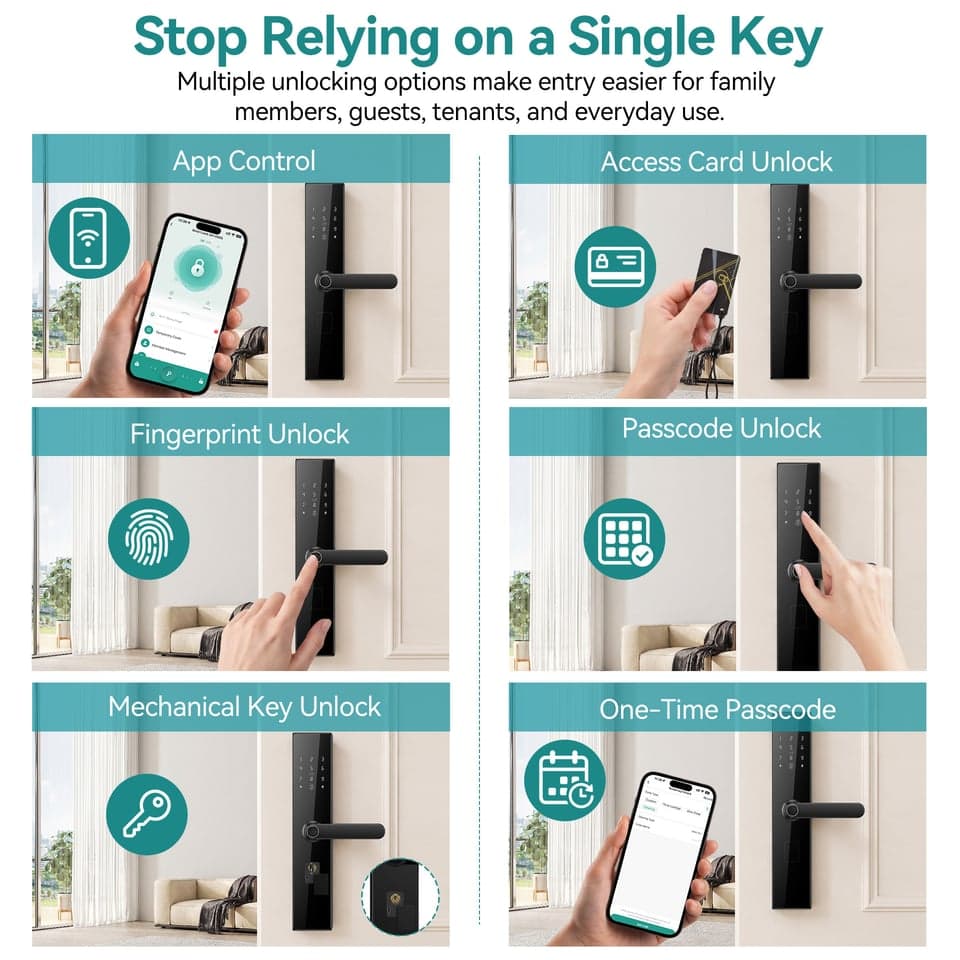 SJJ Fingerprint Lever Lock Entry detail photo 2 — Tuya/TTLock app