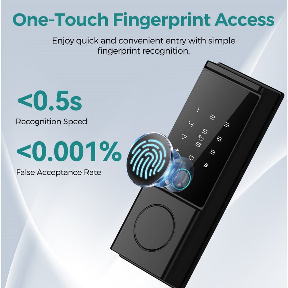 SJJ Fingerprint Deadbolt TTLock Entry detail photo 4 — Tuya/TTLock app