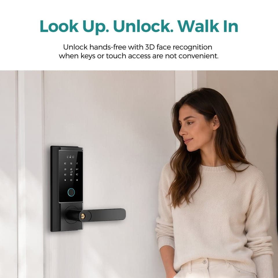 SJJ Fingerprint Lever Lock High detail photo 5 — Tuya/TTLock app