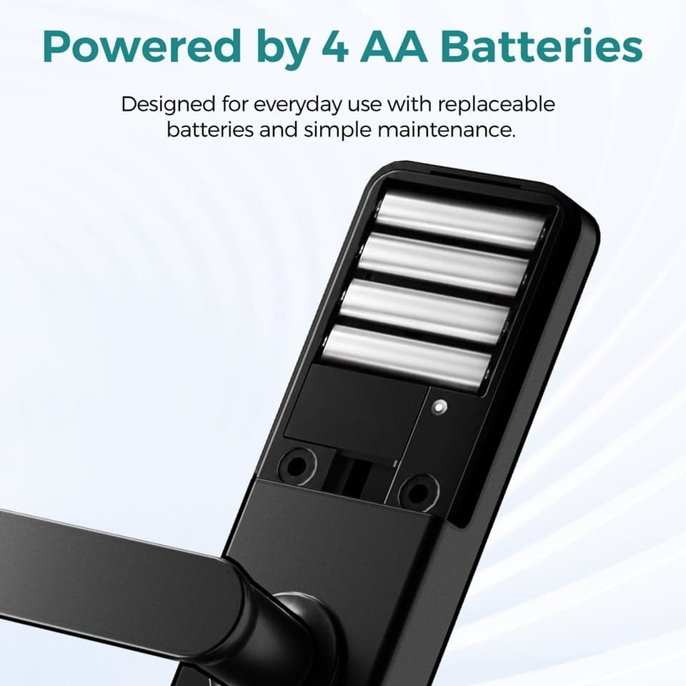 SJJ Fingerprint Lever Lock Aluminum Entry detail photo 3 — Tuya/TTLock app
