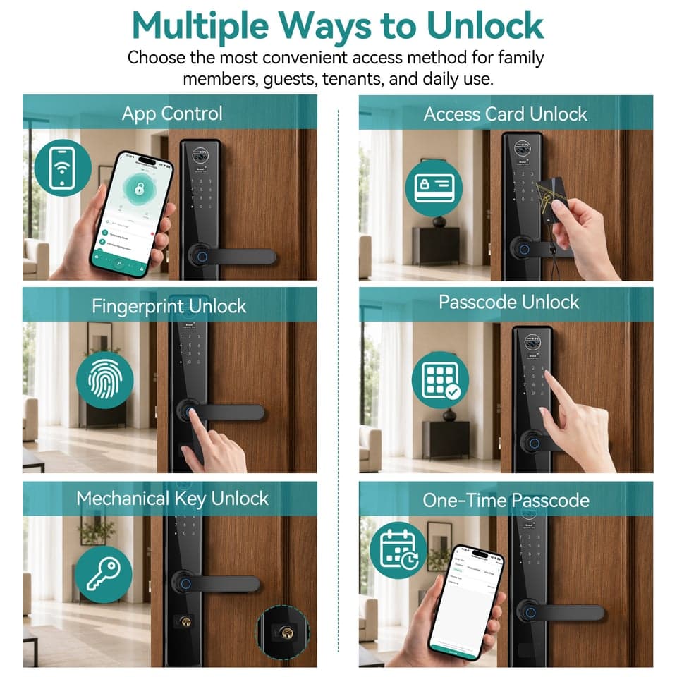 SJJ Fingerprint Lever Lock Alloy Pro detail photo 1 — Tuya/TTLock app