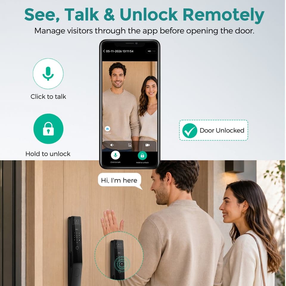 SJJ WiFi Full Auto Lock Mid detail photo 3 — video peephole