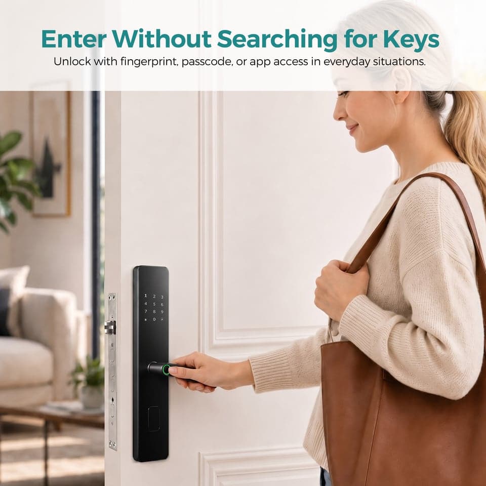 SJJ Fingerprint Lever Lock Mid detail photo 4 — Tuya/TTLock app