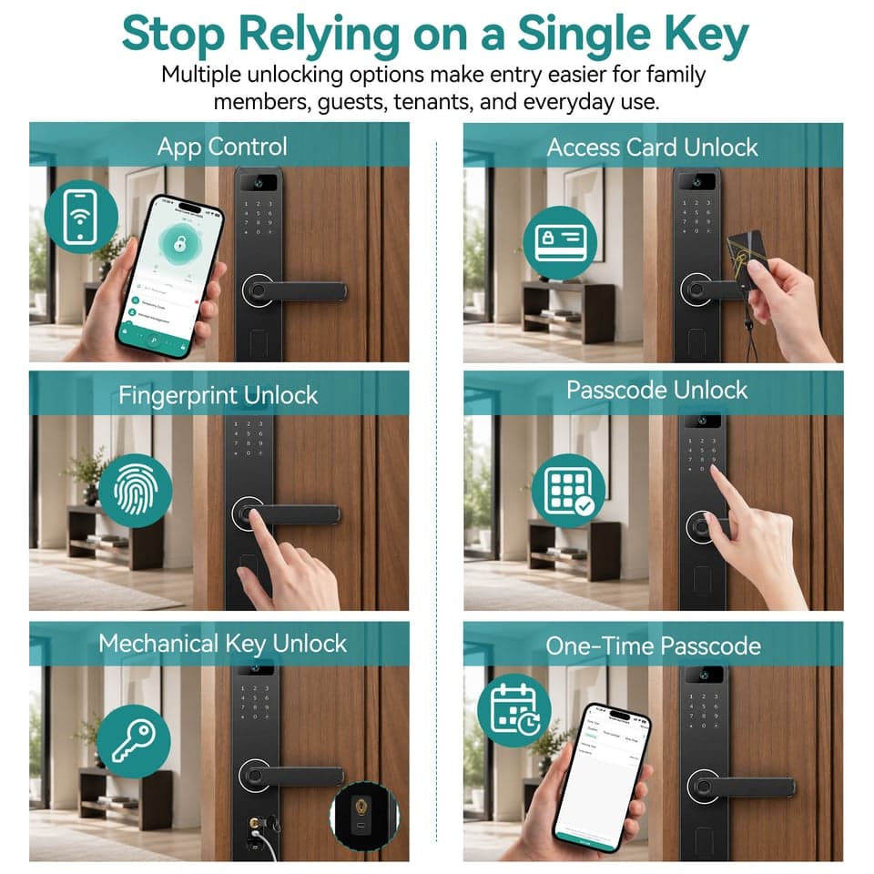 SJJ Fingerprint Lever Lock Premium detail photo 1 — Tuya/TTLock app