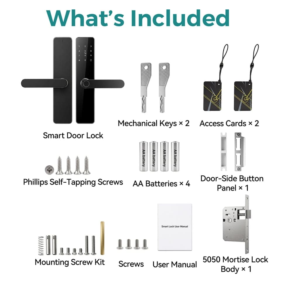 SJJ S1H-Y07 Aluminum Alloy Lever Lock detail photo 1 — Tuya/TTLock app