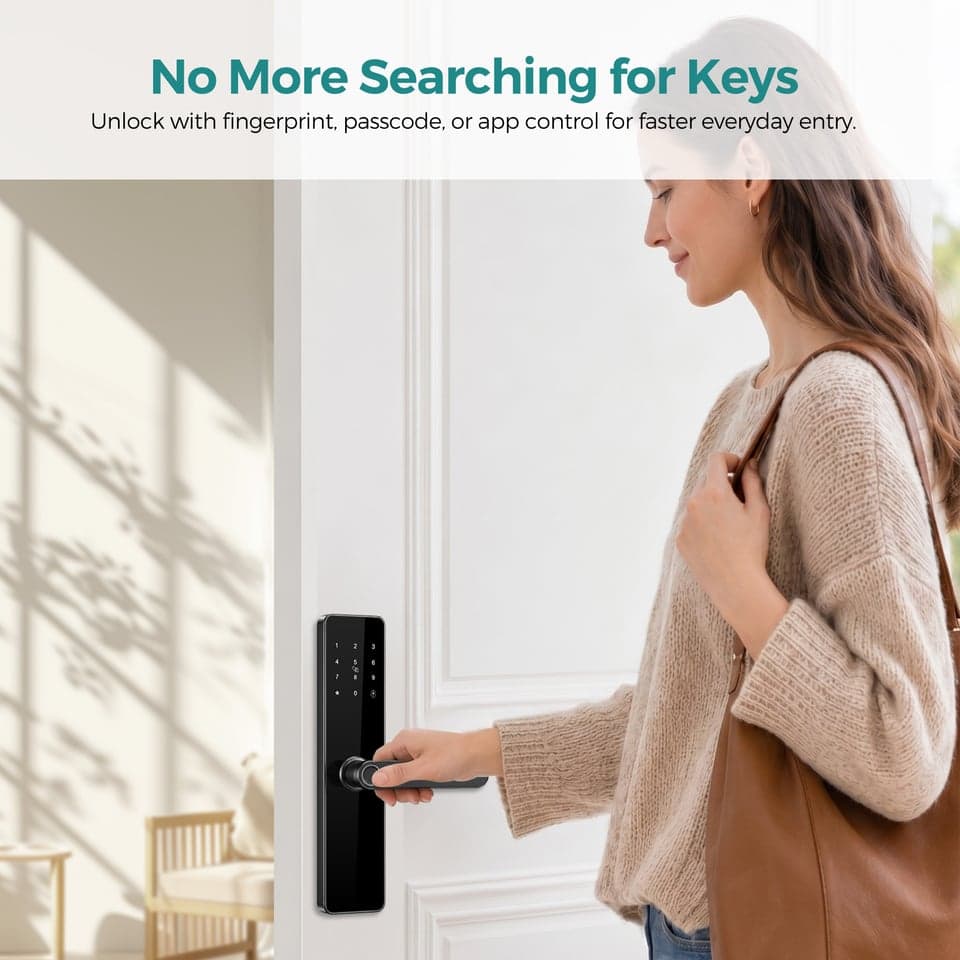 SJJ S1H-Y07 Aluminum Alloy Lever Lock detail photo 4 — Tuya/TTLock app