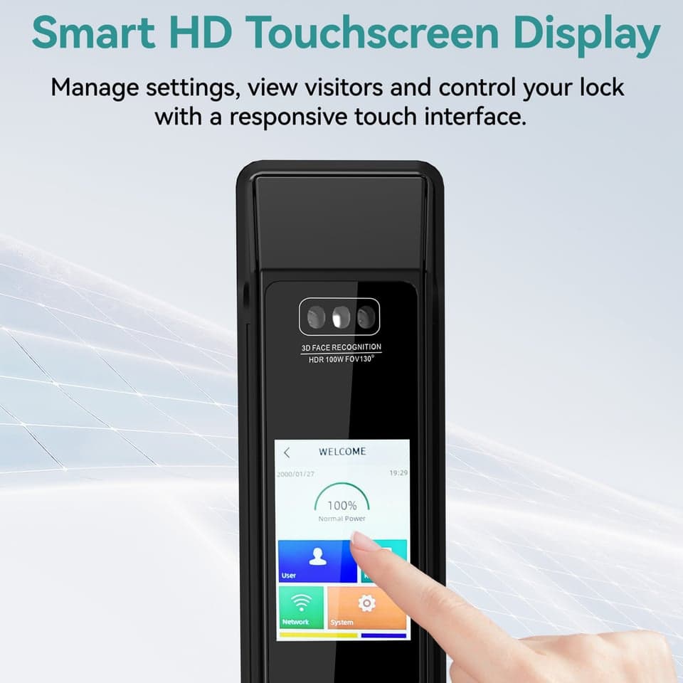 SJJ WiFi Full Auto Door Lock Pro detail photo 1 — video peephole