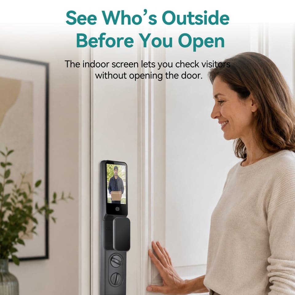 SJJ WiFi Full Auto Door Lock Pro detail photo 5 — video peephole