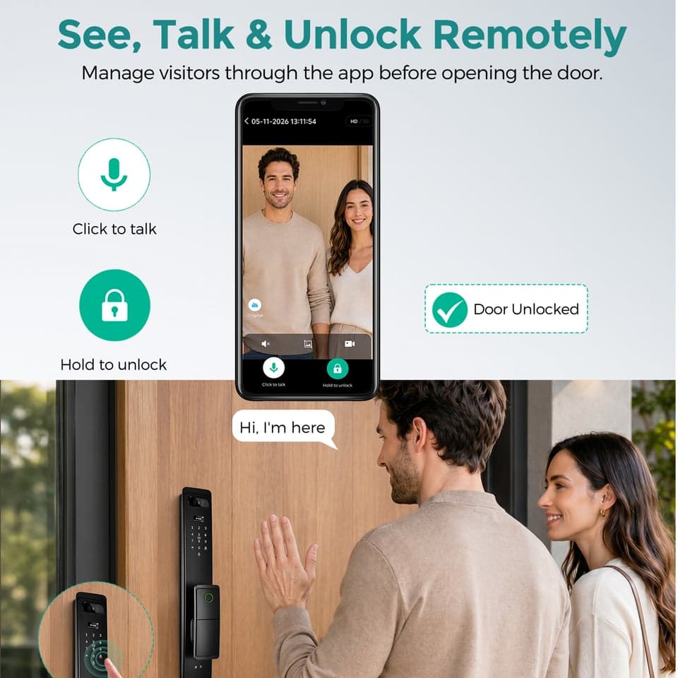 SJJ WiFi Full Auto Lock Mid Plus detail photo 4 — video peephole