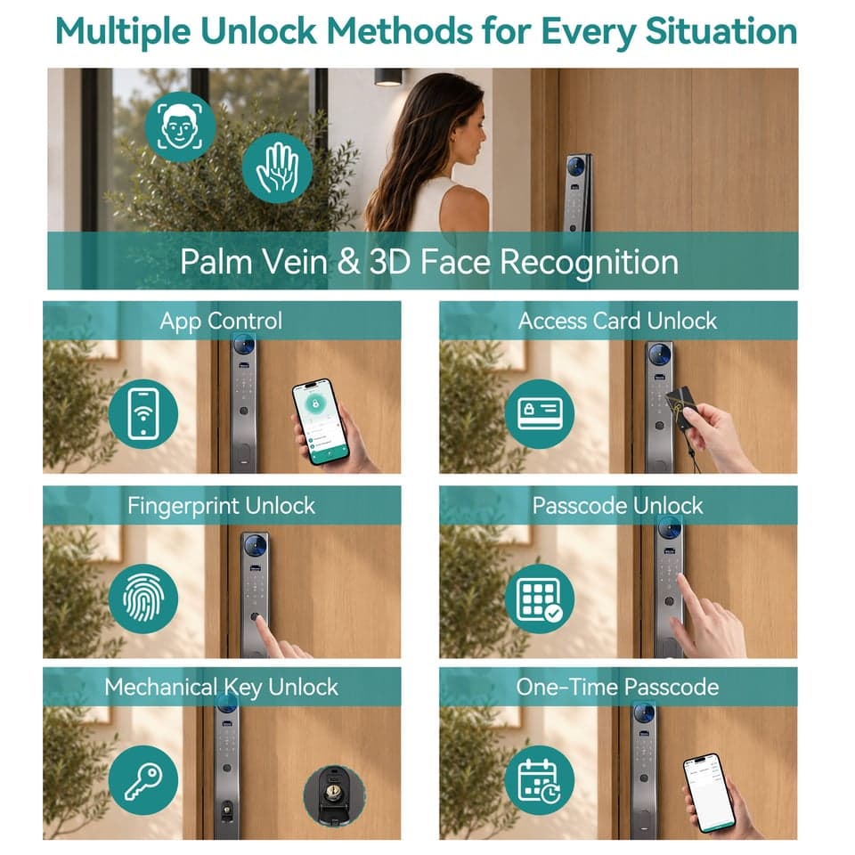 SJJ WiFi Full Auto Lock Entry detail photo 1 — video peephole